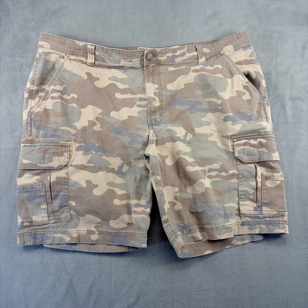 Redhead Camo Cargo Shorts Men's 44 Woodland Camo Cotton Flat Front Relaxed Fit